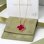 [Dream] NEW CLOVER 15MM PINK ENAMEL NECKLACE
