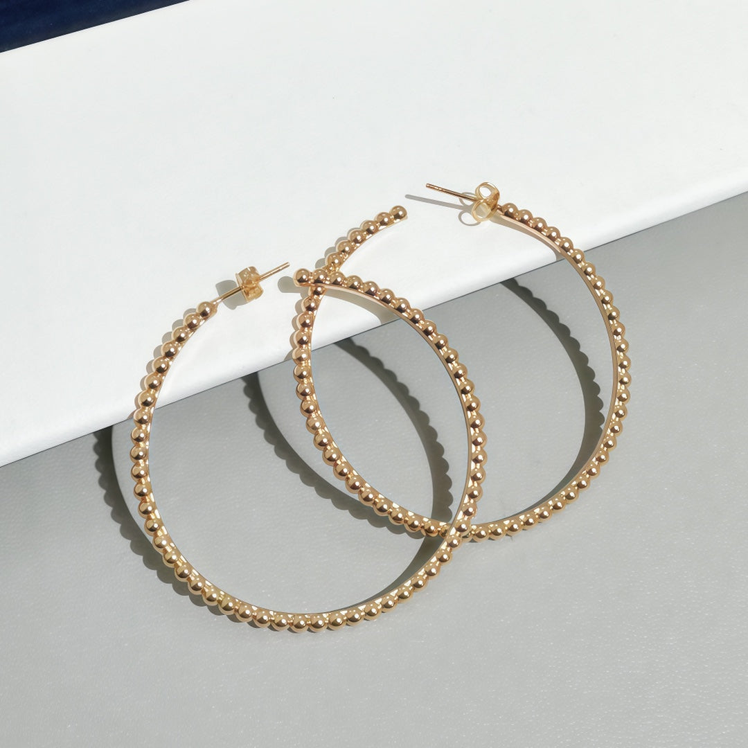 [Dream ]  SMOOTH BEAD STUD EARRINGS