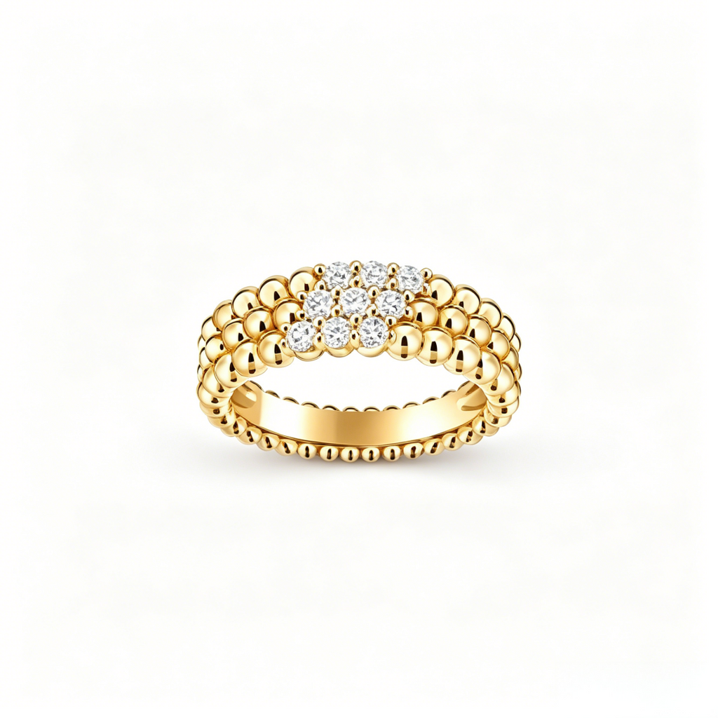 [Dream ]  THREE-ROW DIAMOND RING
