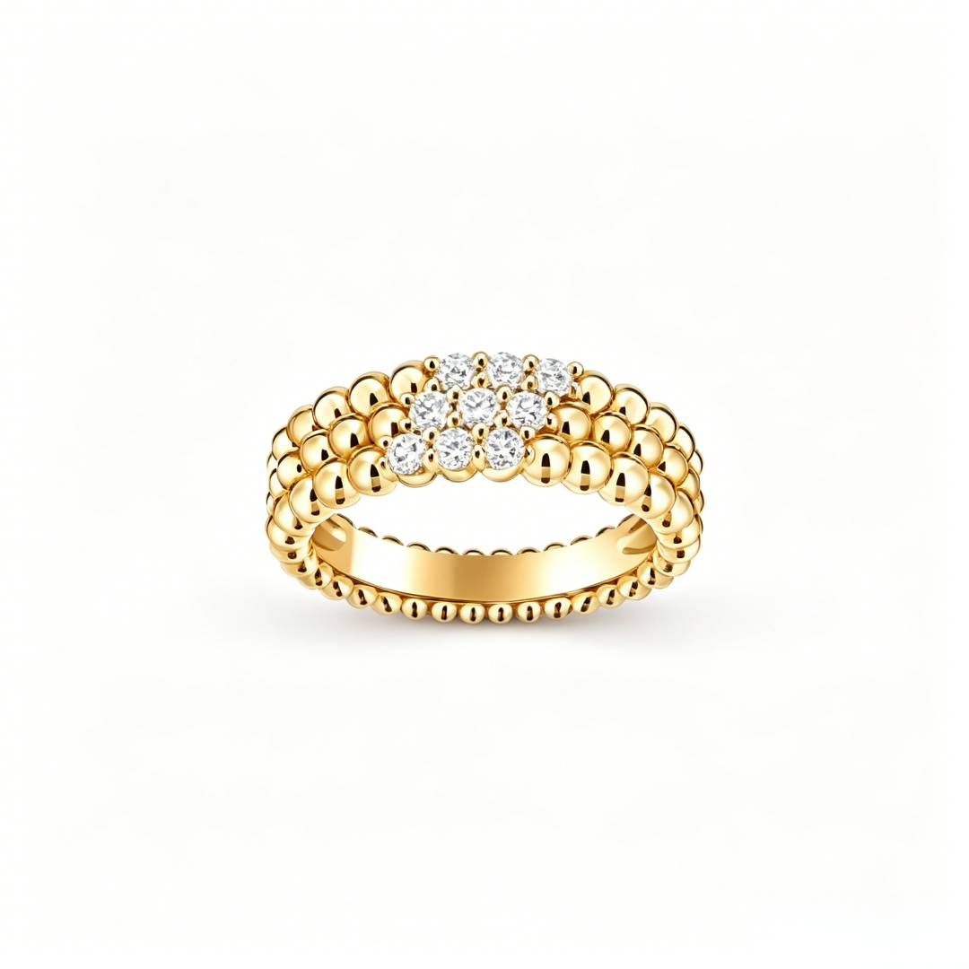 [Dream ]  THREE-ROW DIAMOND RING
