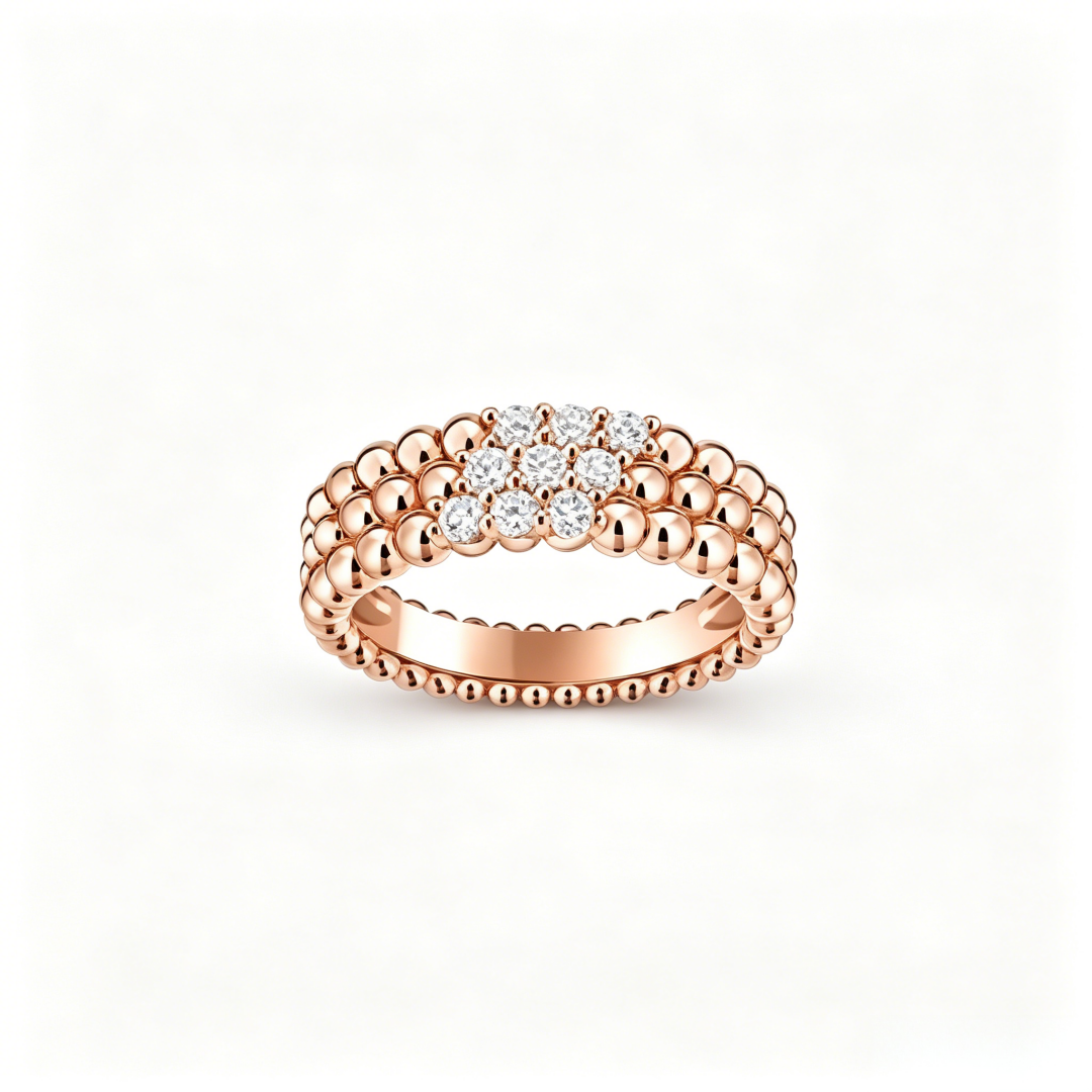[Dream ]  THREE-ROW DIAMOND RING