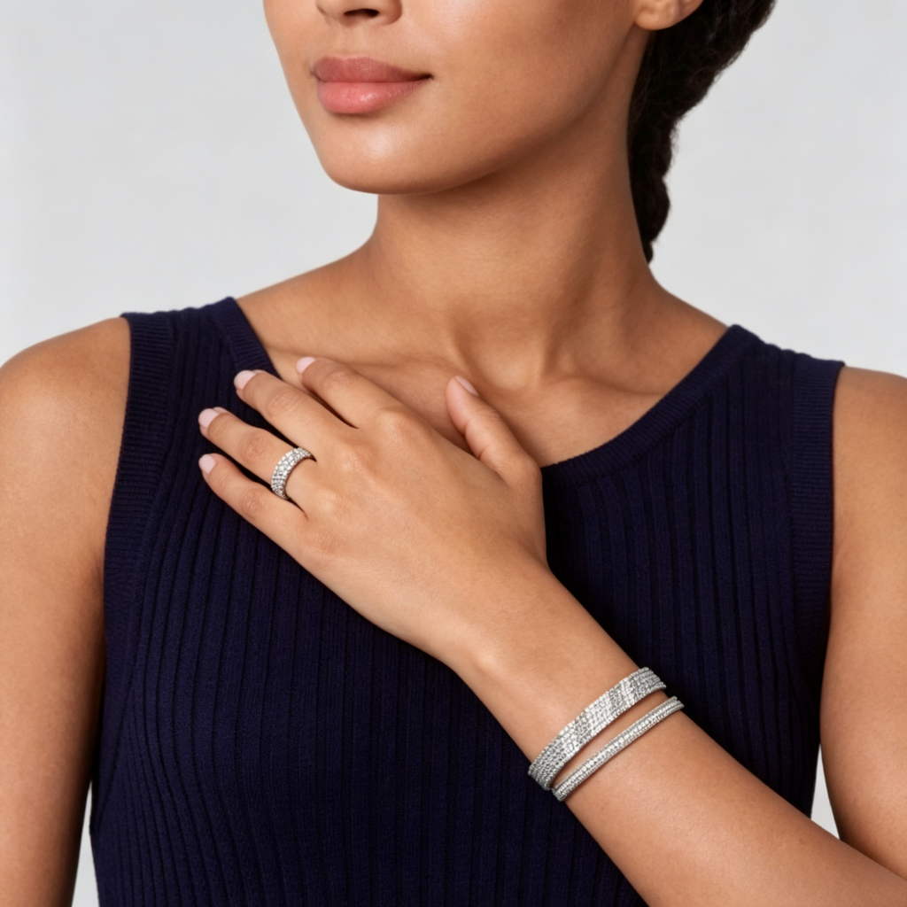 [Dream ]  THREE-ROW DIAMOND RING