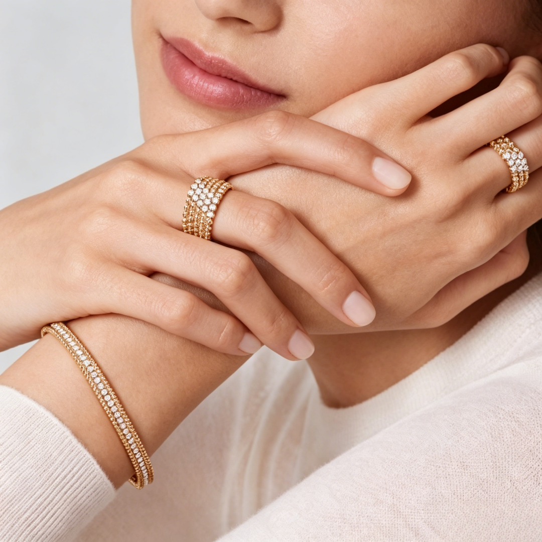 [Dream ]  THREE-ROW DIAMOND RING