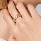 [Dream ]  THREE-ROW DIAMOND RING