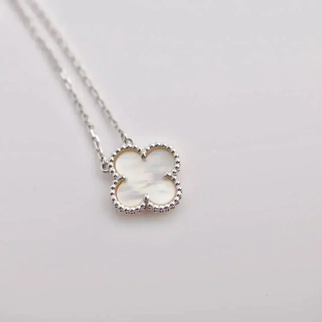Dream CLOVER  15MM WHITE MOTHER-OF-PEARL SILVER
