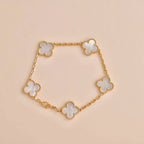 [Dream ]New CLOVER WHITE PEARL MOP 5 MOTIF BRACELET COLLECTION