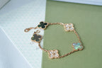 [Dream ]New CLOVER 5 MOTIF GRAY MOP BRACELET COLLECTION