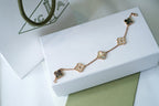 [Dream ]New CLOVER 5 MOTIF GRAY MOP BRACELET COLLECTION