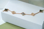 [Dream ]New CLOVER 5 MOTIF GRAY MOP BRACELET COLLECTION