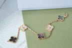 [Dream ]New CLOVER 5 MOTIF GRAY MOP BRACELET COLLECTION
