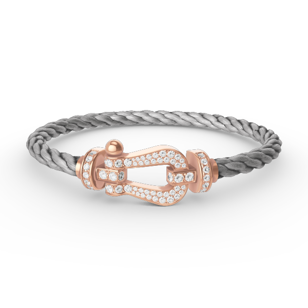 Dream FORCE LARGE HORSESHOE FULL DIAMOND BRACELET ROSE GOLD