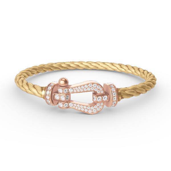Dream FORCE LARGE HORSESHOE FULL DIAMOND BRACELET ROSE GOLD