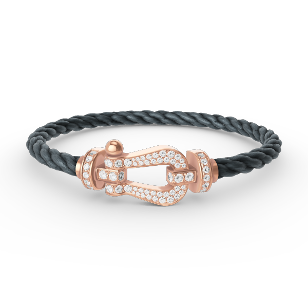 Dream FORCE LARGE HORSESHOE FULL DIAMOND BRACELET ROSE GOLD