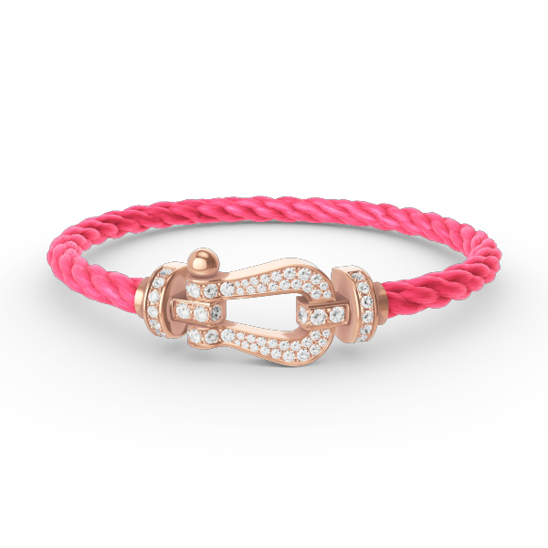 Dream FORCE LARGE HORSESHOE FULL DIAMOND BRACELET ROSE GOLD