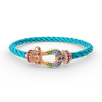 Dream FORCE LARGE HORSESHOE  COLORED DIAMOND BRACELET ROSE GOLD