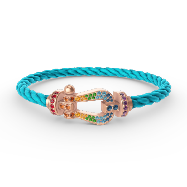 Dream FORCE LARGE HORSESHOE  COLORED DIAMOND BRACELET ROSE GOLD