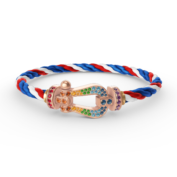 Dream FORCE LARGE HORSESHOE  COLORED DIAMOND BRACELET ROSE GOLD