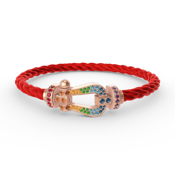 Dream FORCE LARGE HORSESHOE  COLORED DIAMOND BRACELET ROSE GOLD