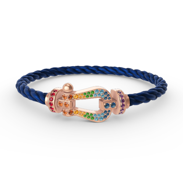 Dream FORCE LARGE HORSESHOE  COLORED DIAMOND BRACELET ROSE GOLD