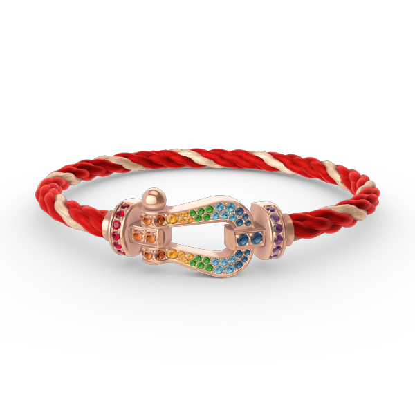 Dream FORCE LARGE HORSESHOE  COLORED DIAMOND BRACELET ROSE GOLD