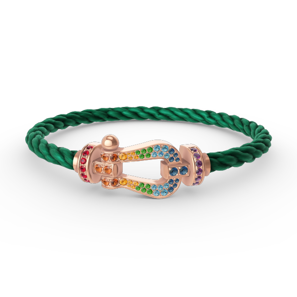 Dream FORCE LARGE HORSESHOE  COLORED DIAMOND BRACELET ROSE GOLD