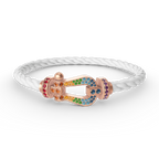 Dream FORCE LARGE HORSESHOE  COLORED DIAMOND BRACELET ROSE GOLD