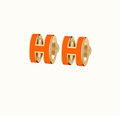 ドリーム ミニ ポップ H ピアス オレンジ