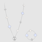 [Dream ] 25 NEW CLOVER 15 MOTIFS PURPLE CHALCEDONY