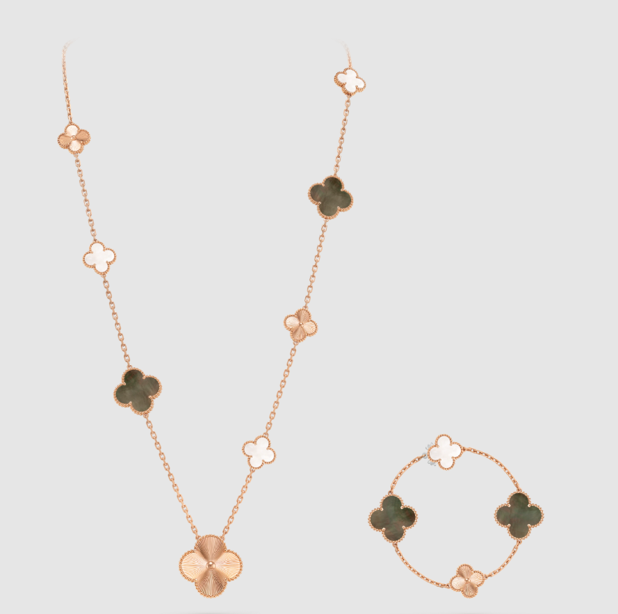 [Dream ] 25 NEW CLOVER 15 MOTIFS GRAY MOTHER-OF-PEARL