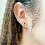 Dream FRIVOLE  FLOWER MALACHITE EARRINGS