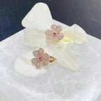 Dream FRIVOLE ROSÉGOLD BLUMEN-DIAMANT-OHRRINGE