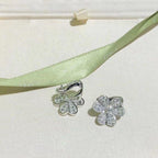Dream FRIVOLE SILVER FLOWER DIAMOND EARRINGS