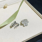 Dream FRIVOLE SILVER FLOWER DIAMOND EARRINGS