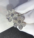 Dream FRIVOLE SILVER FLOWER DIAMOND EARRINGS