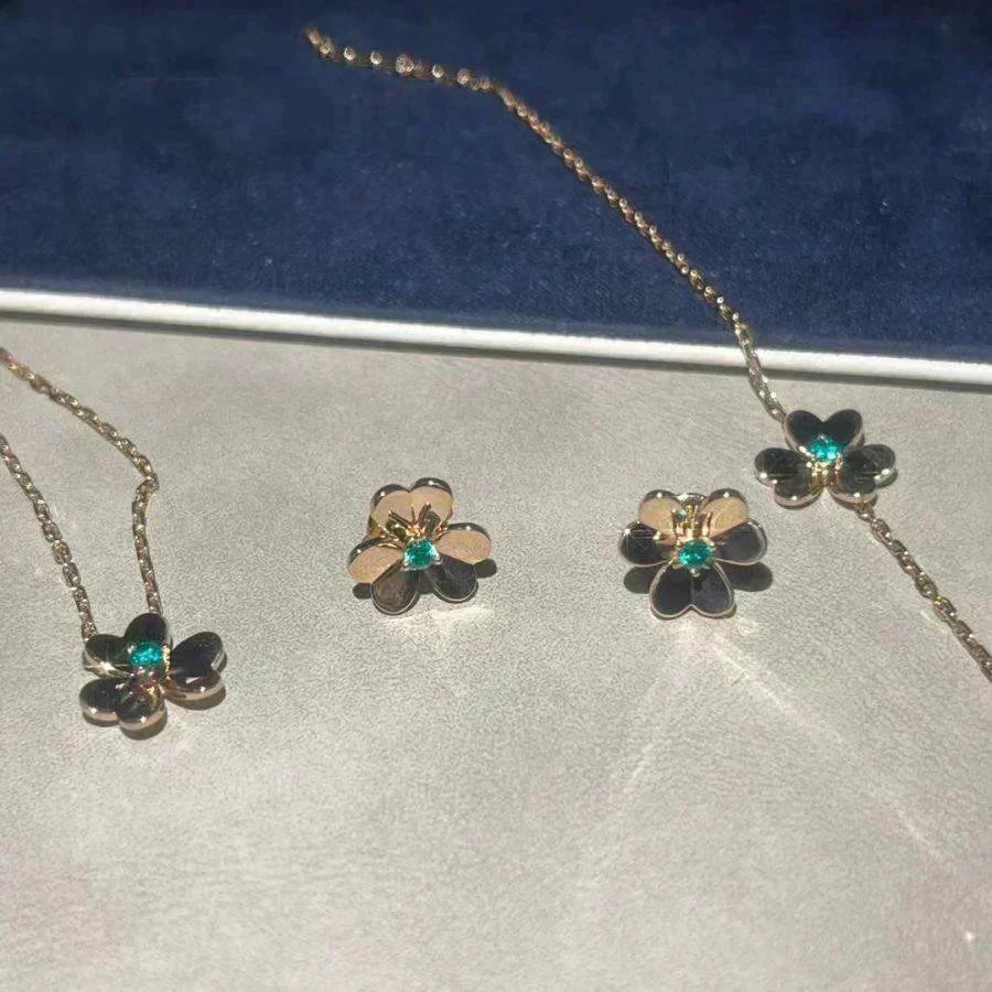 Dream FRIVOLE  FLOWER MALACHITE EARRINGS