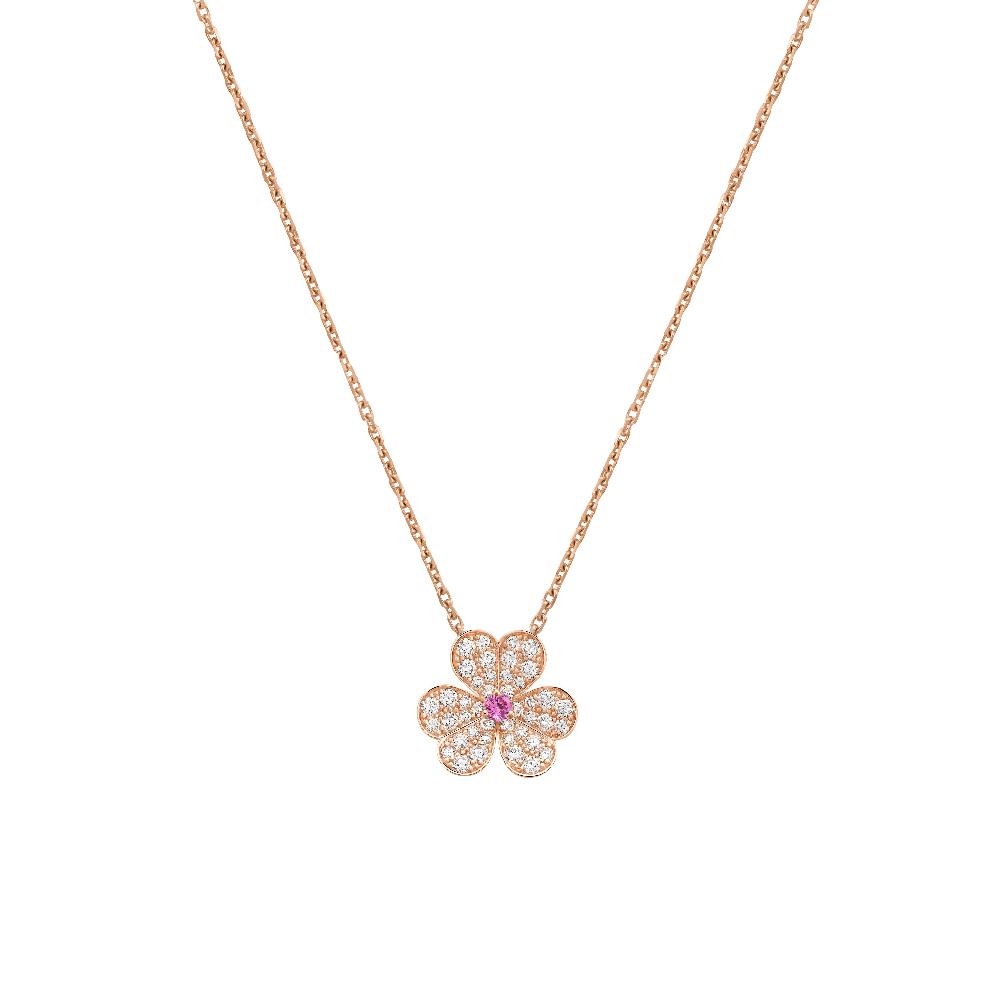 Dream FRIVOLE ROSE GOLD FLOWER DIAMOND NECKLACE