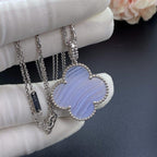Dream CLOVER SILBER CHALCEDON GROSSE CLOVER-HALSKETTE