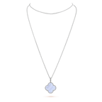 Dream CLOVER SILBER CHALCEDON GROSSE CLOVER-HALSKETTE