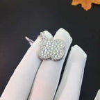 Dream CLOVER 25MM SILVER FULL DIAMOND BIG CLOVER NECKLACE