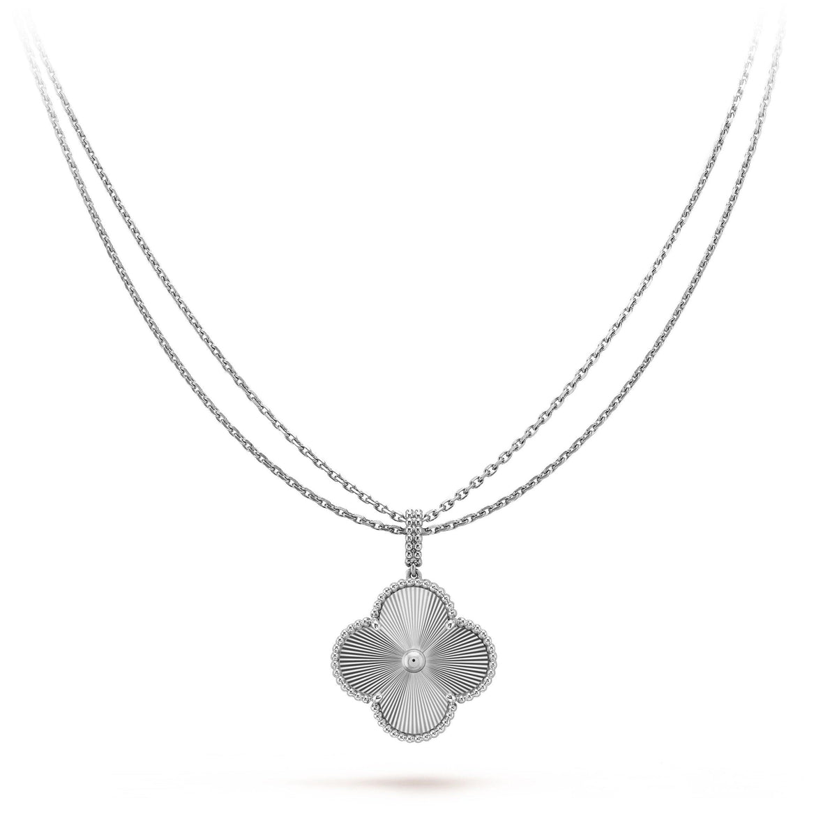 Dream CLOVER 25MM SILVER BIG CLOVER NECKLACE