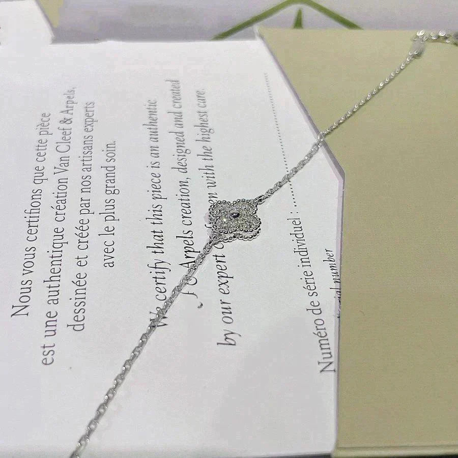 Dream CLOVER  SINGLE FLOWER BRACELET SILVER