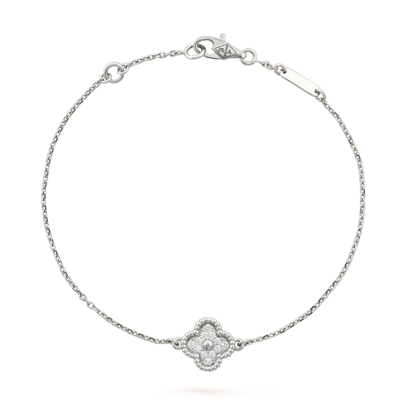 Dream CLOVER  SINGLE FLOWER BRACELET SILVER