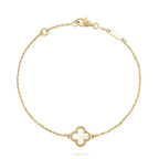 Dream CLOVER WHITE MOP SINGLE FLOWER BRACELET