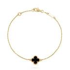 Dream CLOVER ONYX SINGLE FLOWER BRACELET