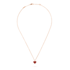 Dream SWEET CLOVER CARNELIAN HEART NECKLACE