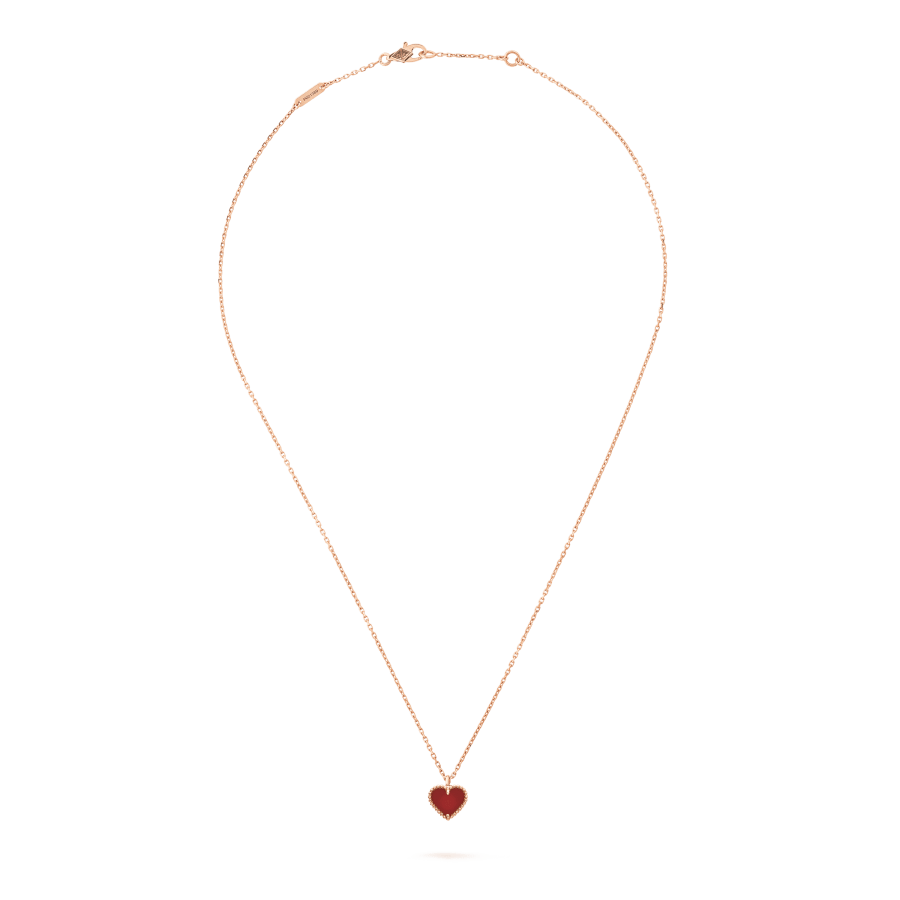 Dream SWEET CLOVER CARNELIAN HEART NECKLACE