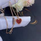 Dream SWEET CLOVER CARNELIAN HEART NECKLACE
