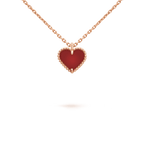 Dream SWEET CLOVER CARNELIAN HEART NECKLACE