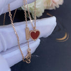 Dream SWEET CLOVER CARNELIAN HEART NECKLACE