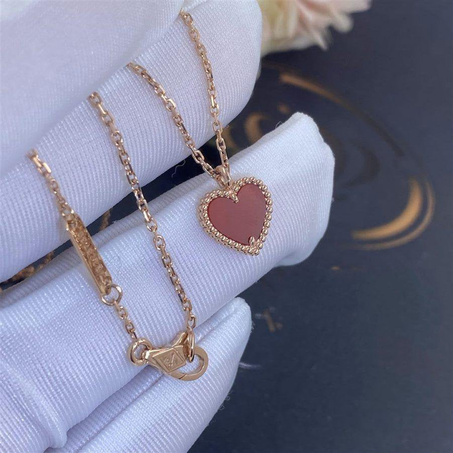Dream SWEET CLOVER CARNELIAN HEART NECKLACE